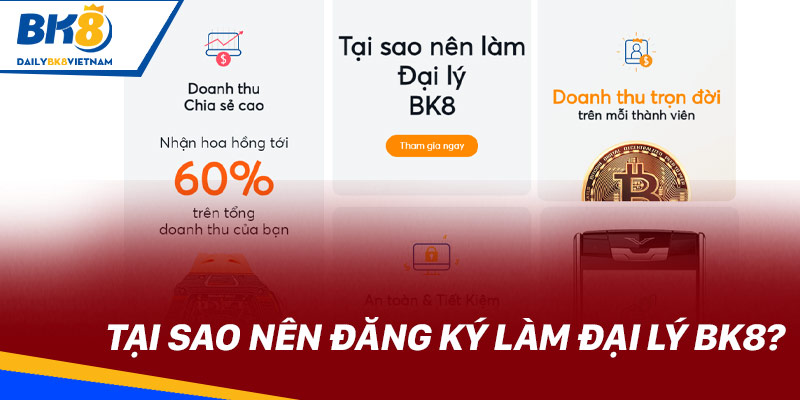 Tại sao nên đăng ký làm đại lý BK8?