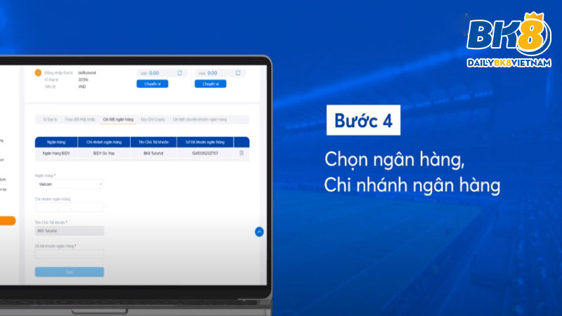 Cập nhật dữ liệu về ngân hàng liên kết