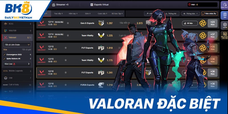 Thể thao điện tử BK8: Không gian giải trí online chuyên nghiệp Game cá cược thể thao điện tử Valoran đặc biệt